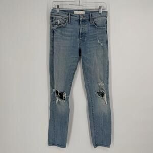 Mother jeans women’s 27 blue the stinger flood high as the heavens distressed